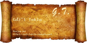 Gál Tekla névjegykártya